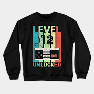 Level 12 Video 12th Birthday Crewneck Sweatshirt